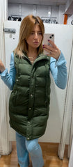 Hooded Gilet -Khaki