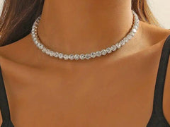 Full Rhinestone Crystal Choker Necklace