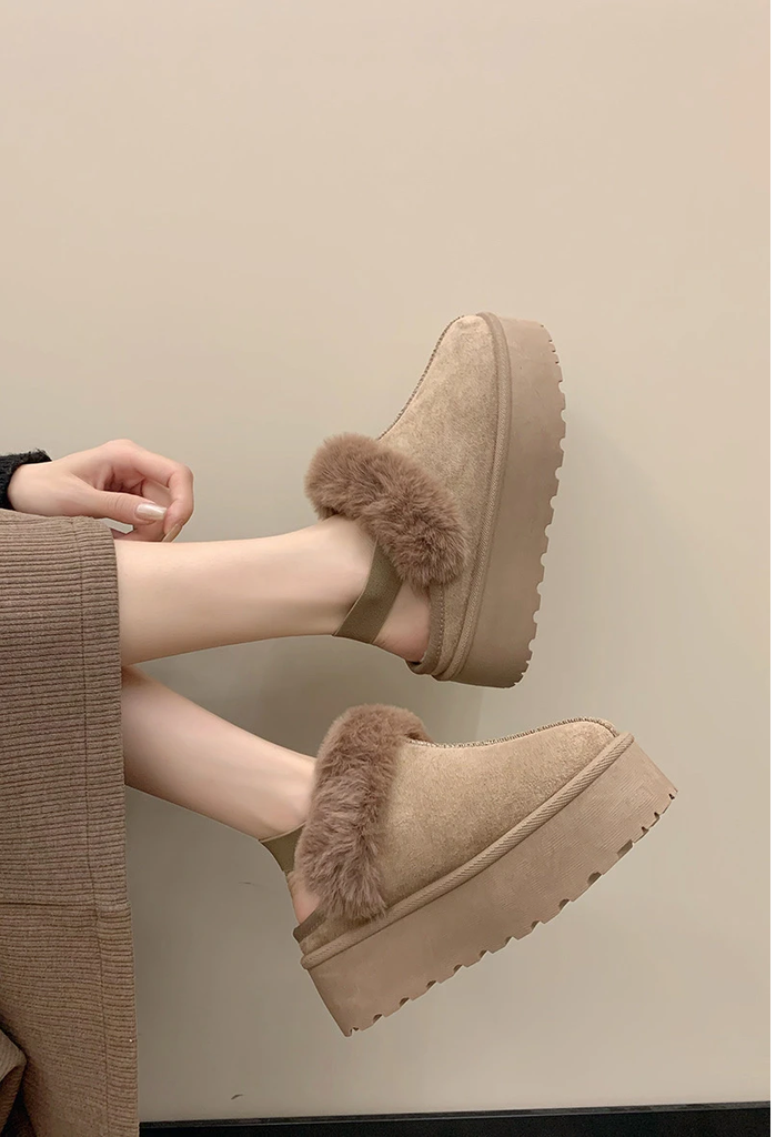 Fur-Lined Boots -Taupe